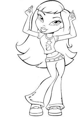 Dibujos para colorear: Dibujos para colorear - Muñeca Bratz