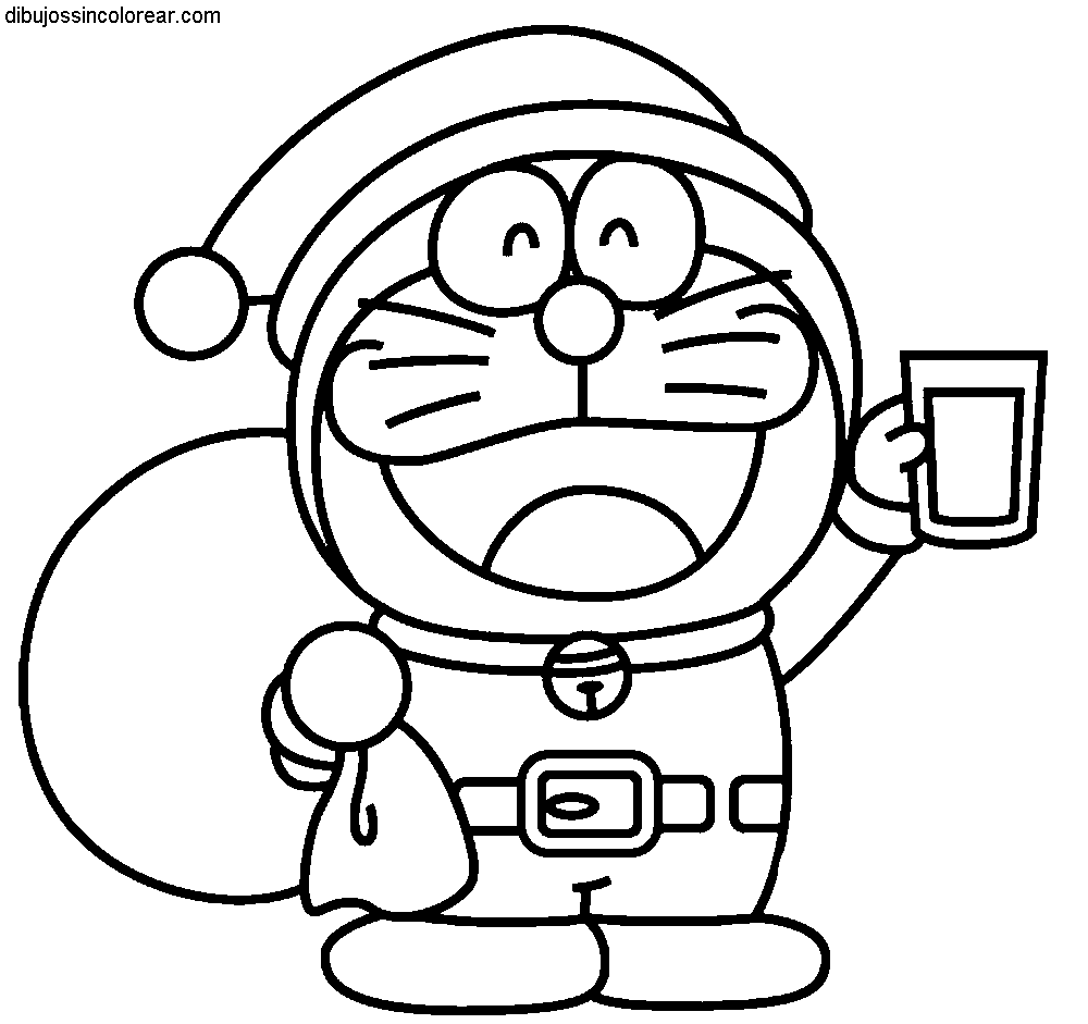 Dibujos Sin Colorear: Dibujos de Doraemon para Colorear