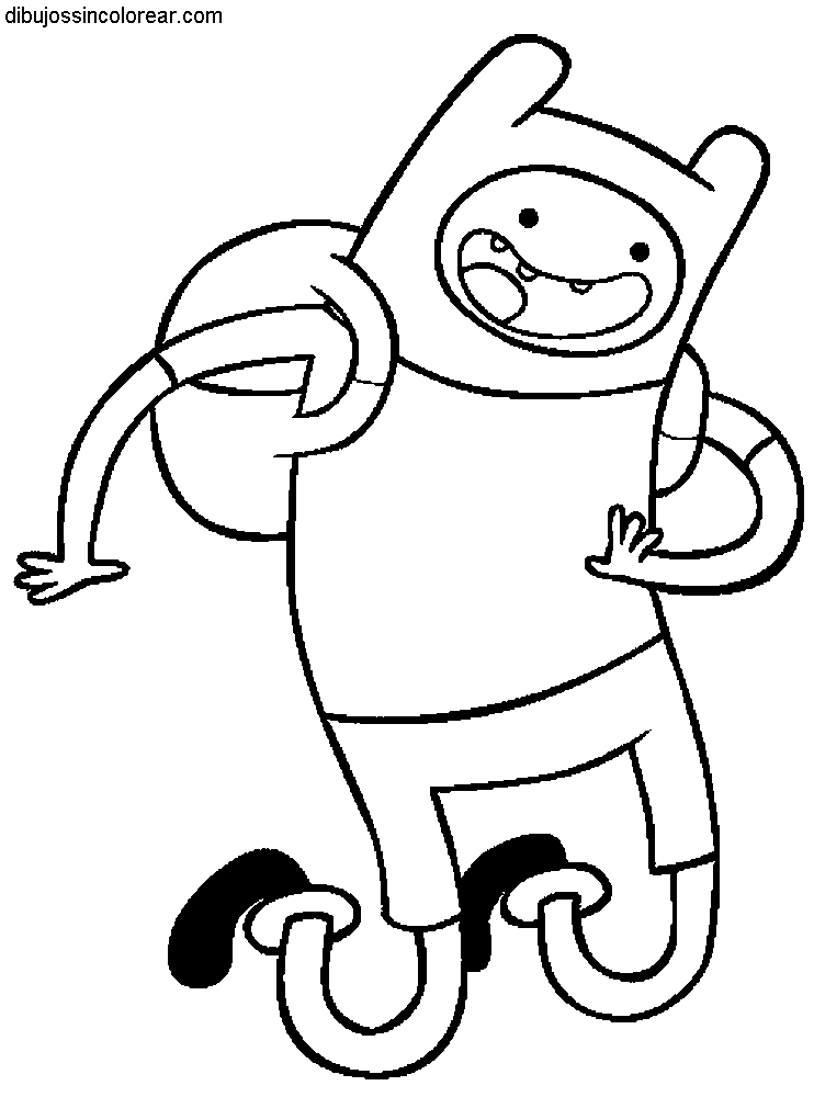 Dibujos Sin Colorear: Dibujos de Finn (Hora de Aventuras) para ...