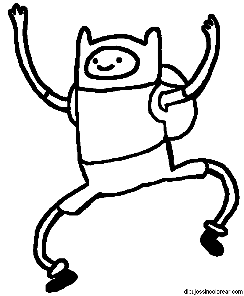 Dibujos Sin Colorear: Dibujos de Finn (Hora de Aventuras) para ...