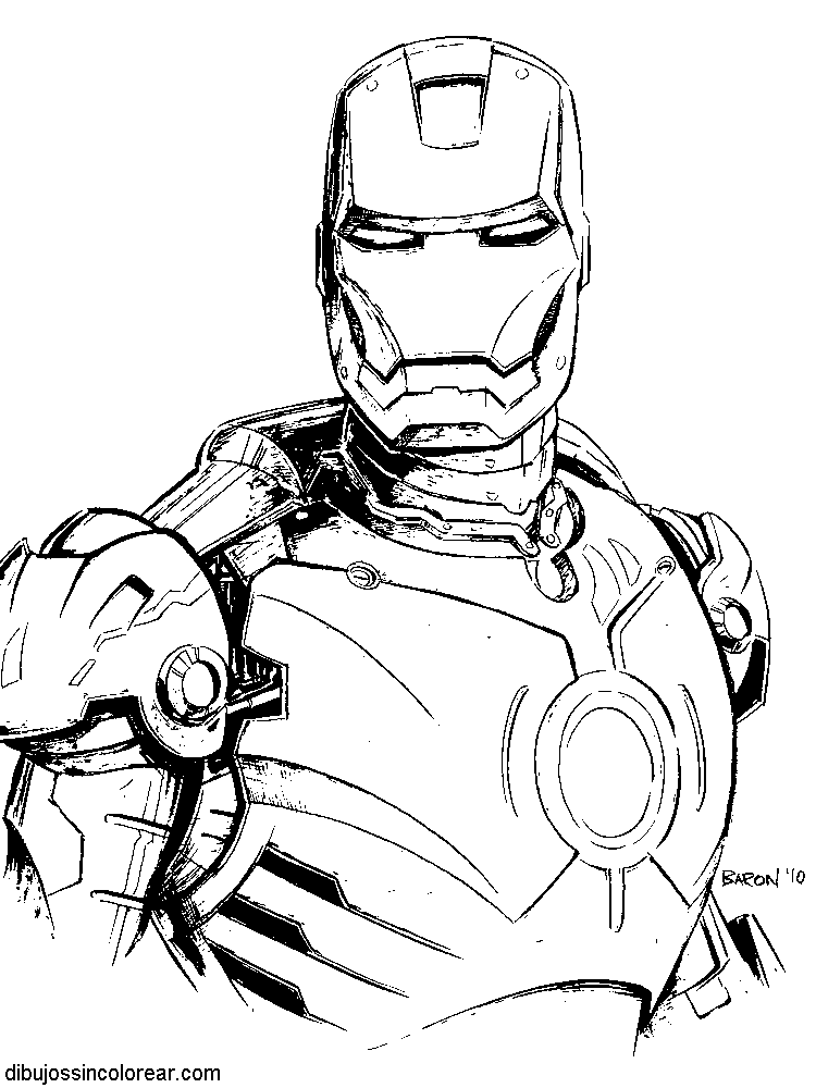 Dibujos Sin Colorear: Dibujos de Ironman para Colorear