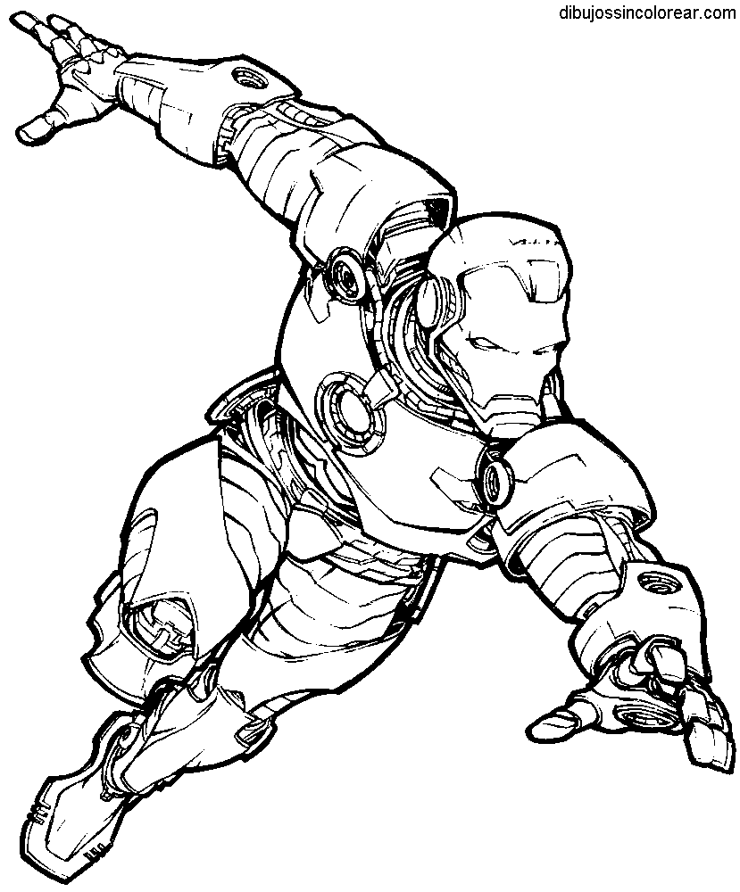 Dibujos Sin Colorear: Dibujos de Ironman para Colorear