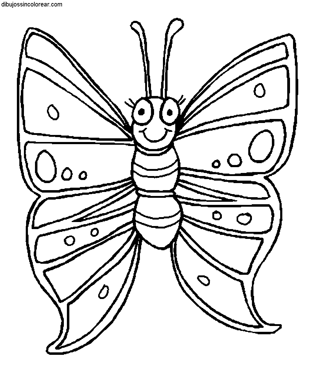 Dibujos Sin Colorear: Dibujos de Mariposas para Colorear