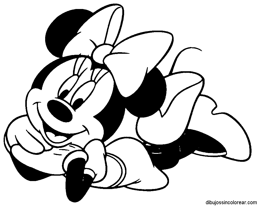 Dibujos Sin Colorear: Dibujos de Minnie Mouse para Colorear