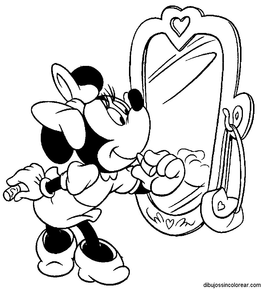 Dibujos Sin Colorear: Dibujos de Minnie Mouse para Colorear