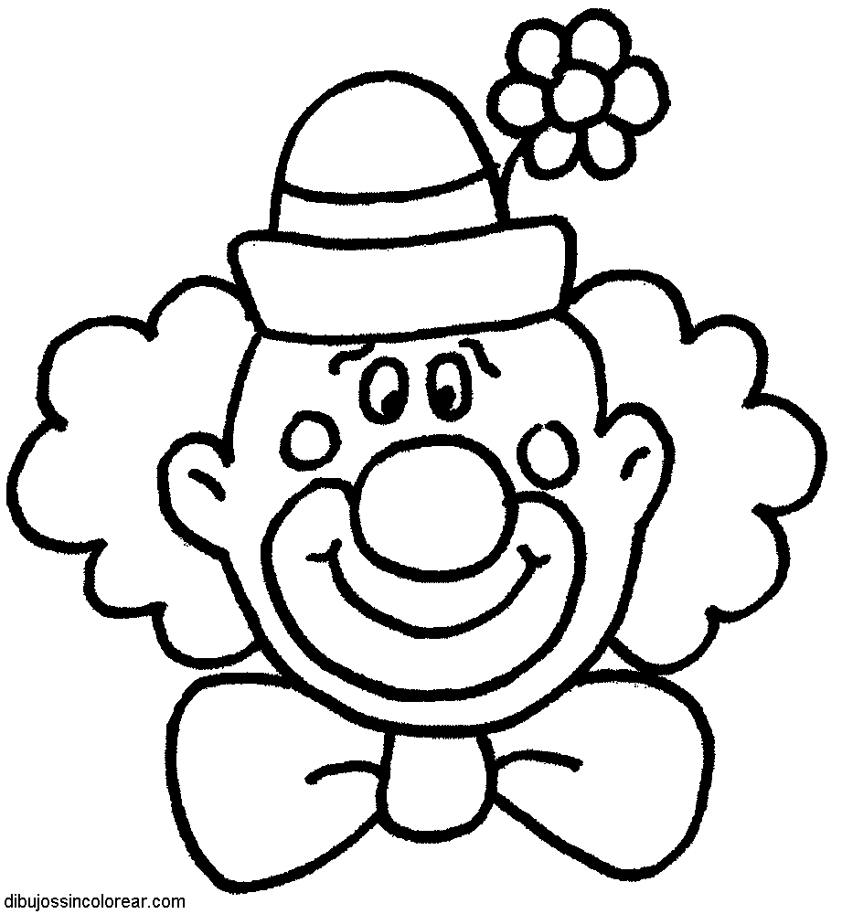 Dibujos Sin Colorear: Dibujos de Payasos del Circo para Colorear