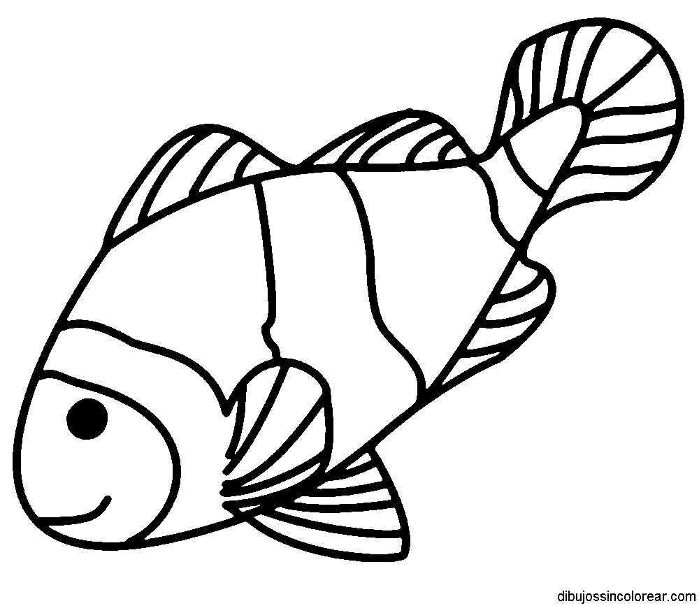 Dibujos Sin Colorear: Dibujos de Peces para Colorear