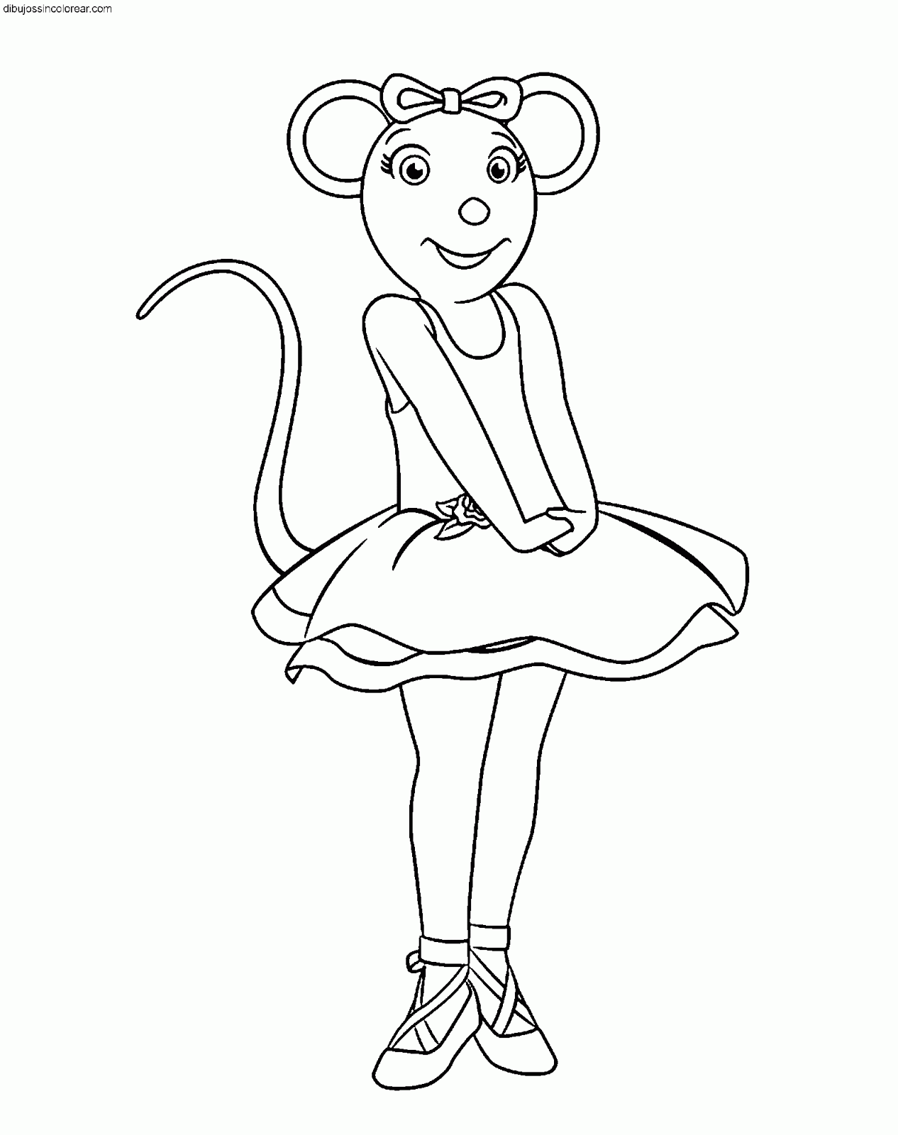 Dibujos Sin Colorear: Dibujos de personajes de Angelina Ballerina ...