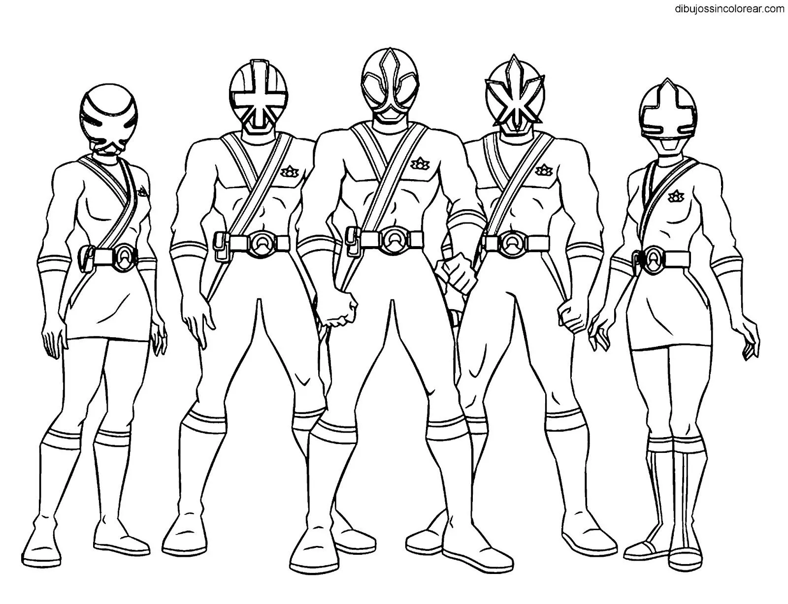 Dibujos Sin Colorear: Dibujos de Personajes de Power Rangers ...