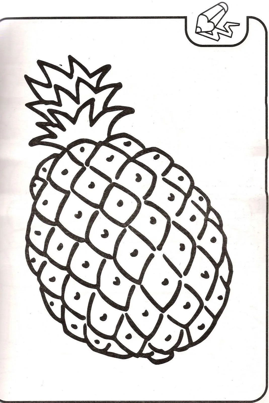 Dibujos para colorear: Dibujos de piña para colorear