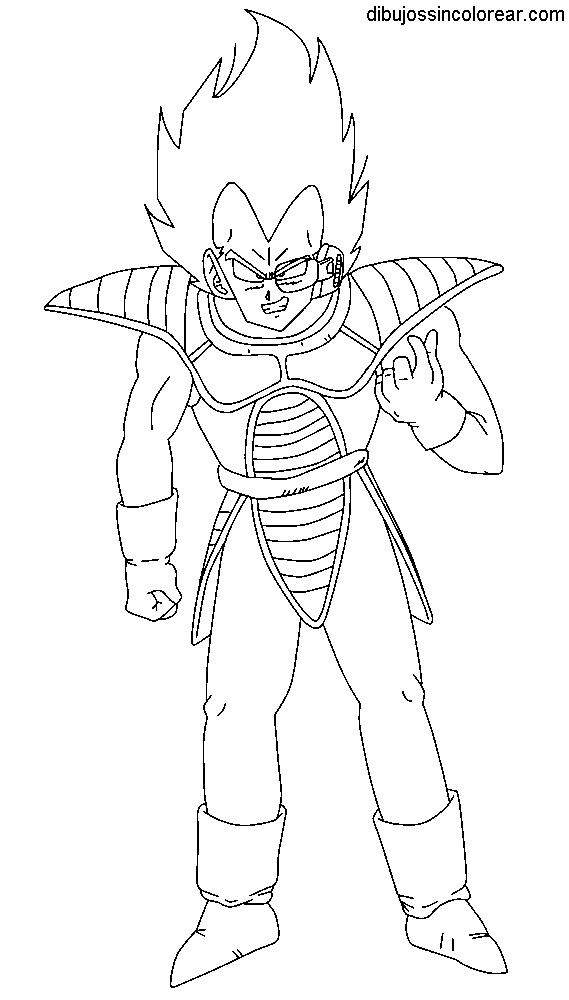 Dibujos Sin Colorear: Dibujos de Vegeta (Dragonball) para Colorear