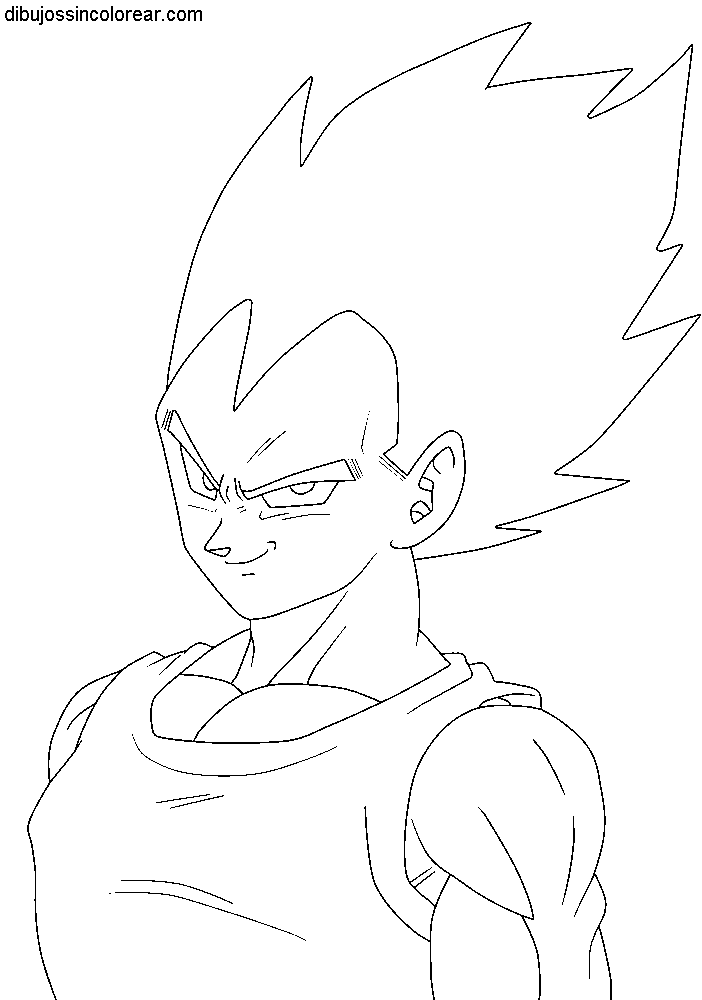 Dibujos Sin Colorear: Dibujos de Vegeta (Dragonball) para Colorear