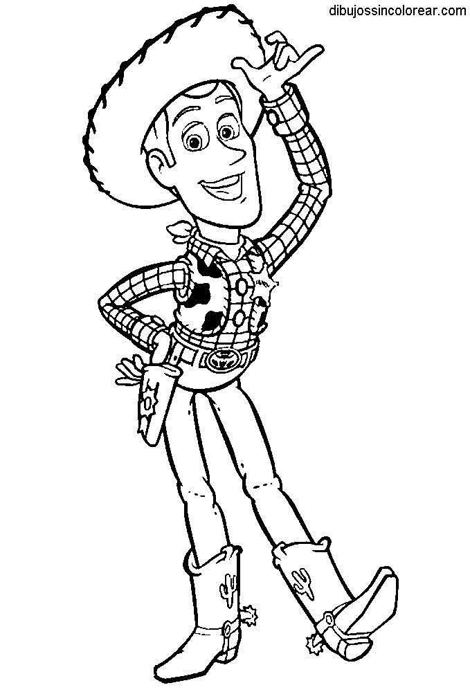 Dibujos Sin Colorear: Dibujos de Woody de Toy Story para Colorear