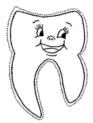 Dibujo de los dientes para colorear - Imagui