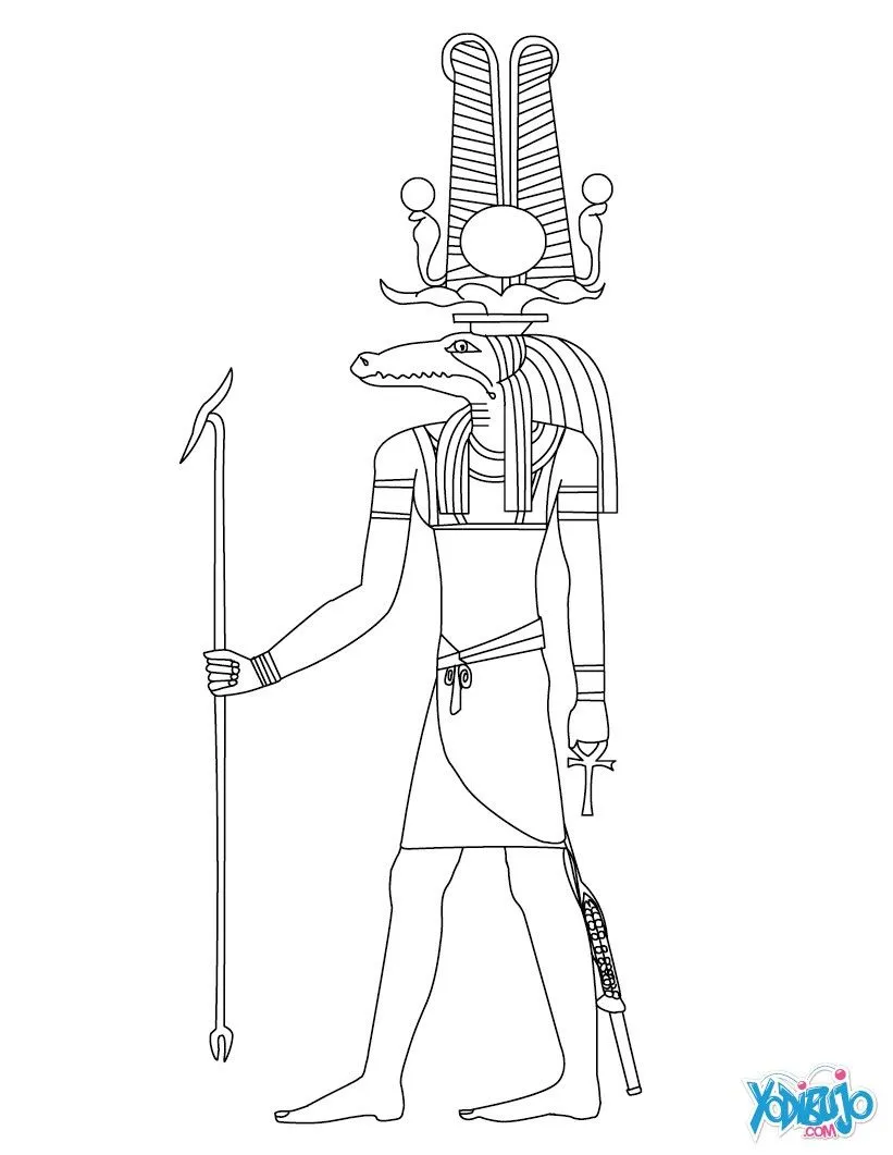 Dibujos para colorear dios anubis del antiguo egipto - es ...