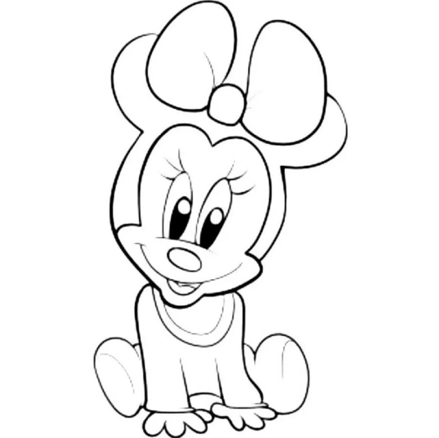 bebé minnie Colouring Pages