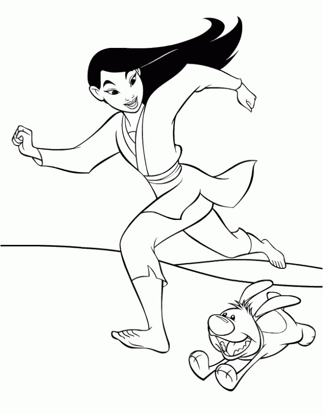 Dibujos Para Colorear Disney Mulan