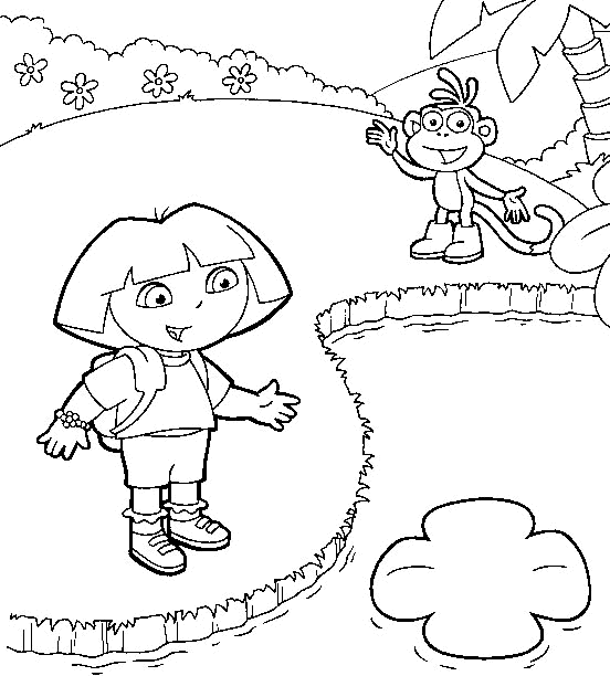 Dibujos para colorear de Dora la Exploradora