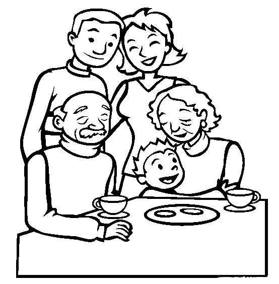 Dibujos para Colorear: La familia