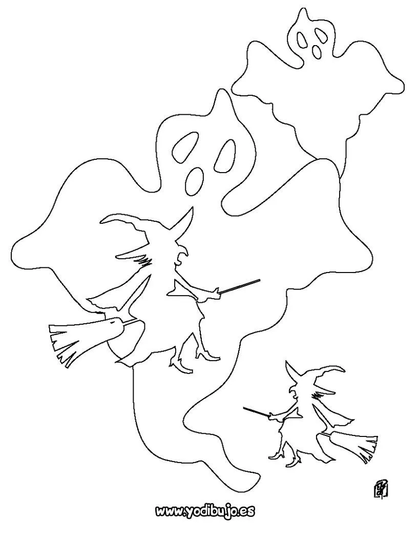 Dibujos para colorear FANTASMAS HALLOWEEN, halloween: fantasma y ...