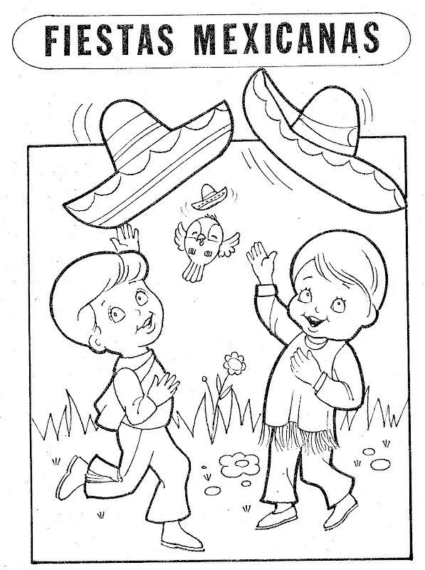 Dibujos para colorear de las fiestas patrias en México - Imagui
