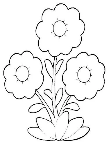 DIBUJOS PARA COLOREAR DE FLORES Y FLORECITAS