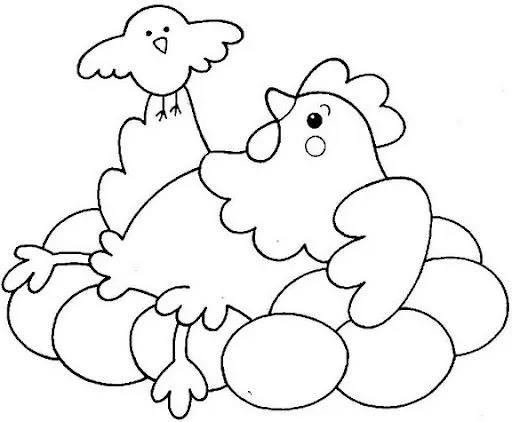 DIBUJOS PARA COLOREAR GALLINAS | Dibujos para colorear