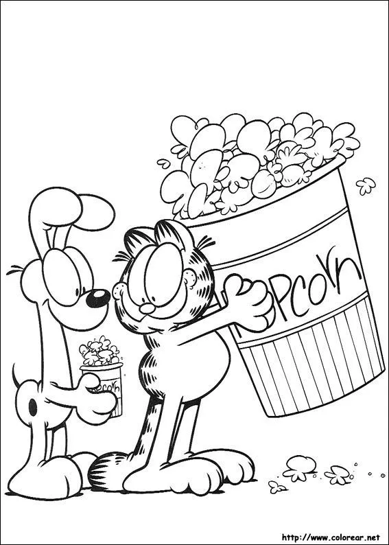 Dibujos de Garfield para colorear en Colorear.