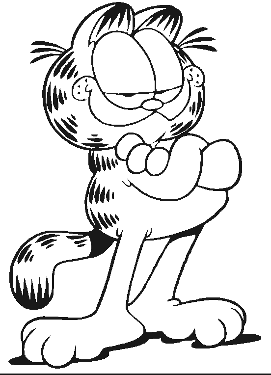 Dibujos para colorear de Garfield, Plantillas para colorear de ...