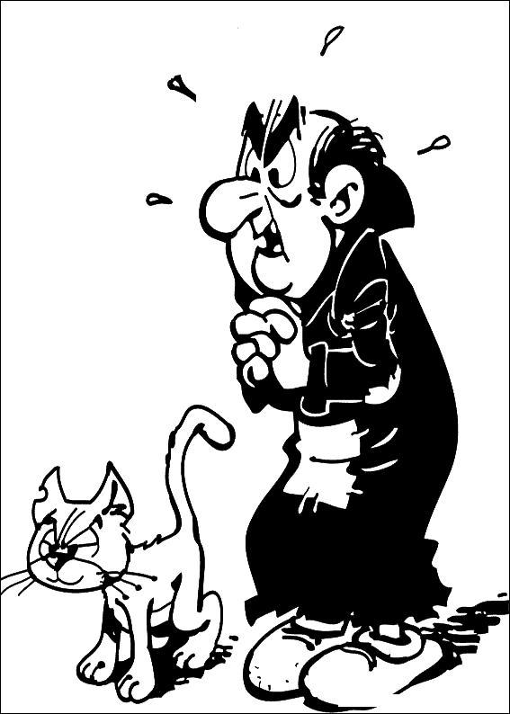 Dibujos para colorear Los Pitufos - Gargamel