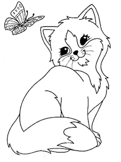 Dibujos para imprimir y colorear: Gatos para colorear