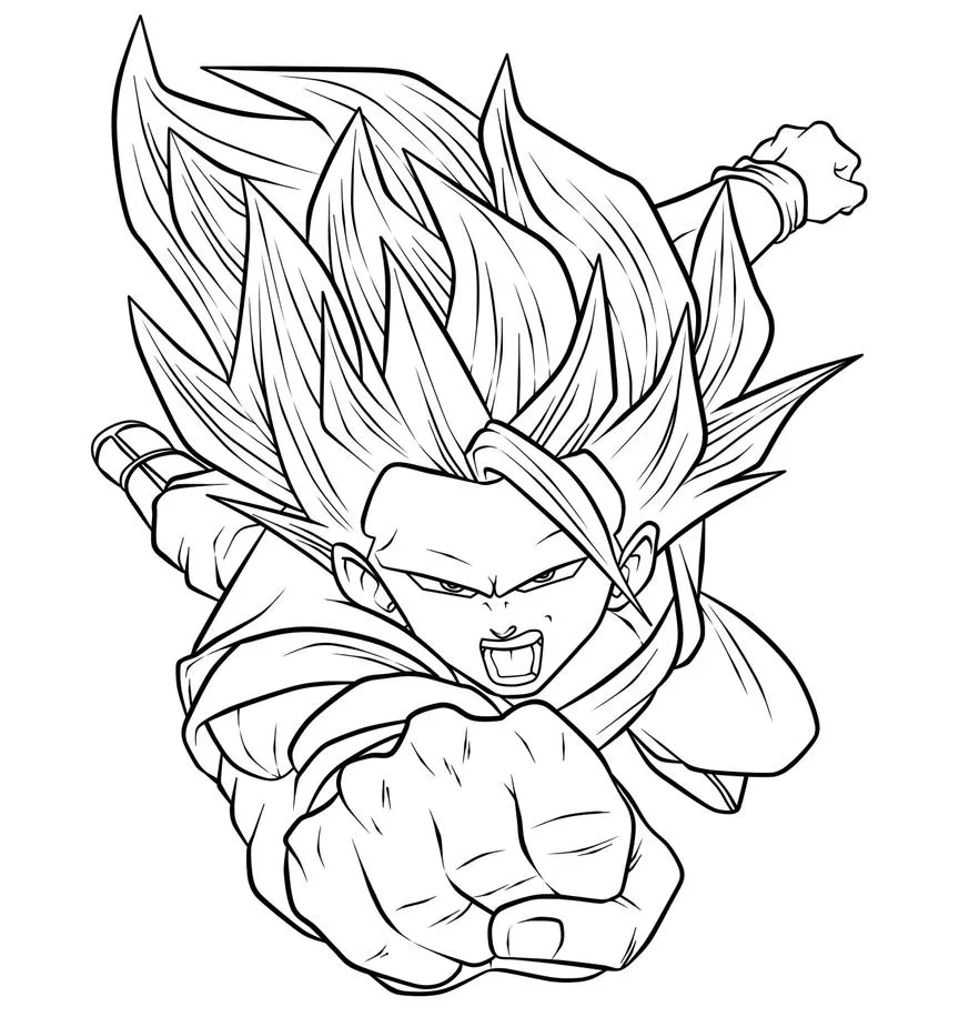 Dibujos para colorear goku - Dibujos para colorear - IMAGIXS