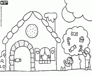 Dibujos para colorear de Hansel y Gretel - La casita de chocolate ...