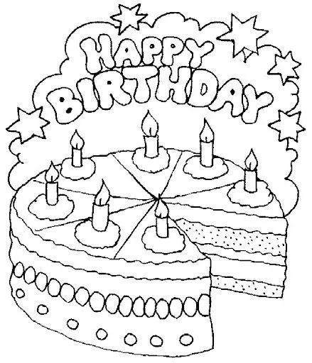 Dibujos para colorear happy birtHDay - Imagui