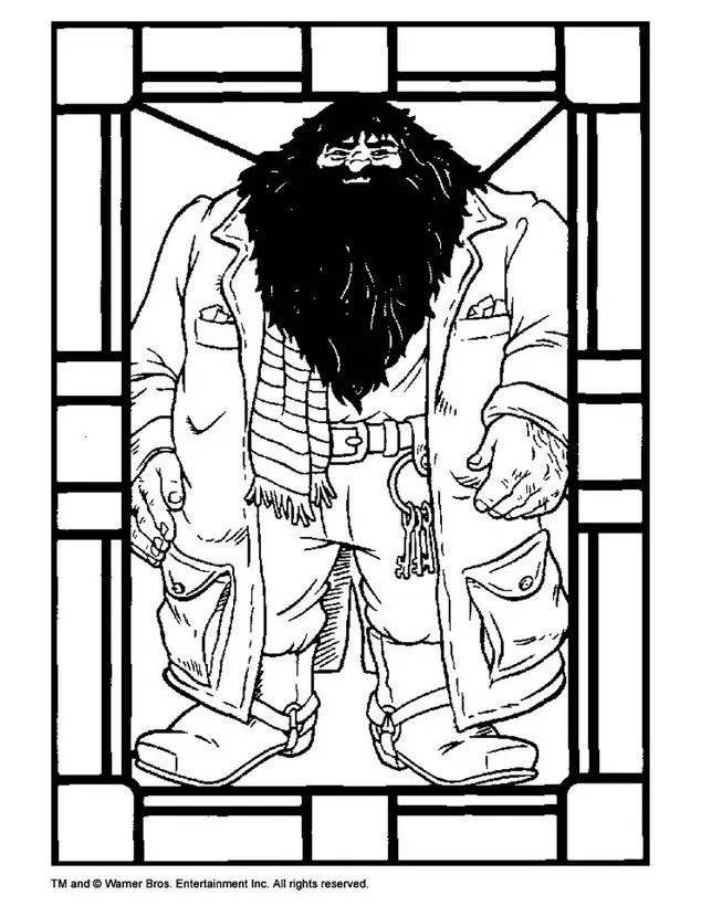 Dibujos para colorear HARRY POTTER - gigante Hagrid