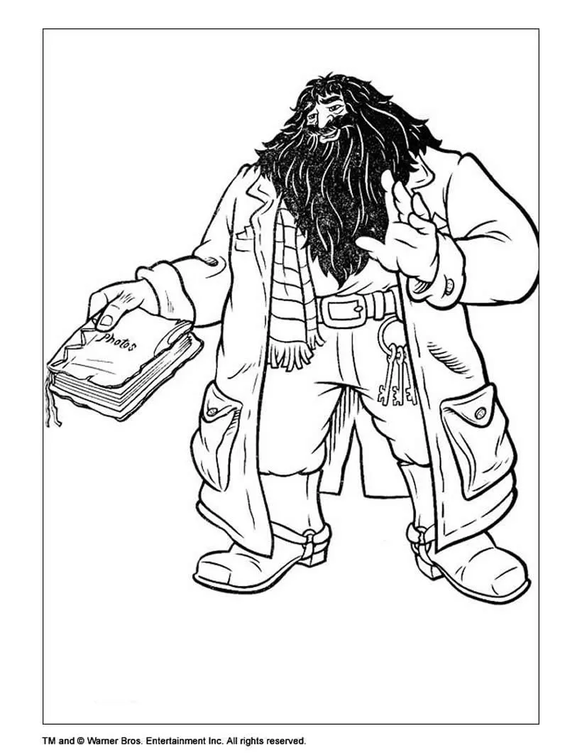 Dibujos para colorear HARRY POTTER - hagrid el gigante