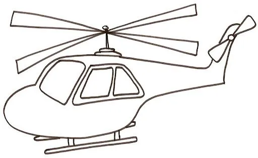 DIBUJOS PARA COLOREAR HELICOPTEROS | Dibujos para colorear