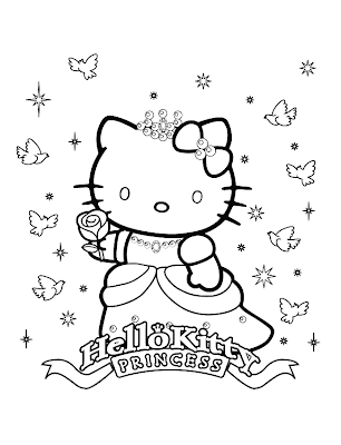 Dibujos para colorear a Hello Kitty