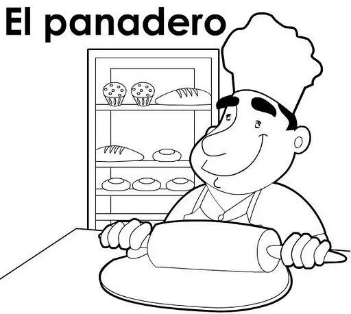 Dibujos para colorear de herramientas del panadero - Imagui