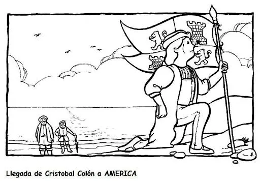 DIBUJOS PARA COLOREAR SOBRE HISTORIA: CRISTOBAL COLON