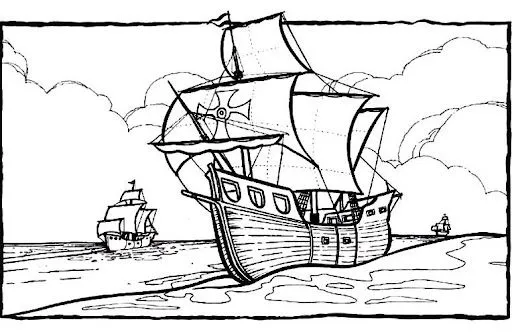 DIBUJOS PARA COLOREAR SOBRE HISTORIA: CRISTOBAL COLON