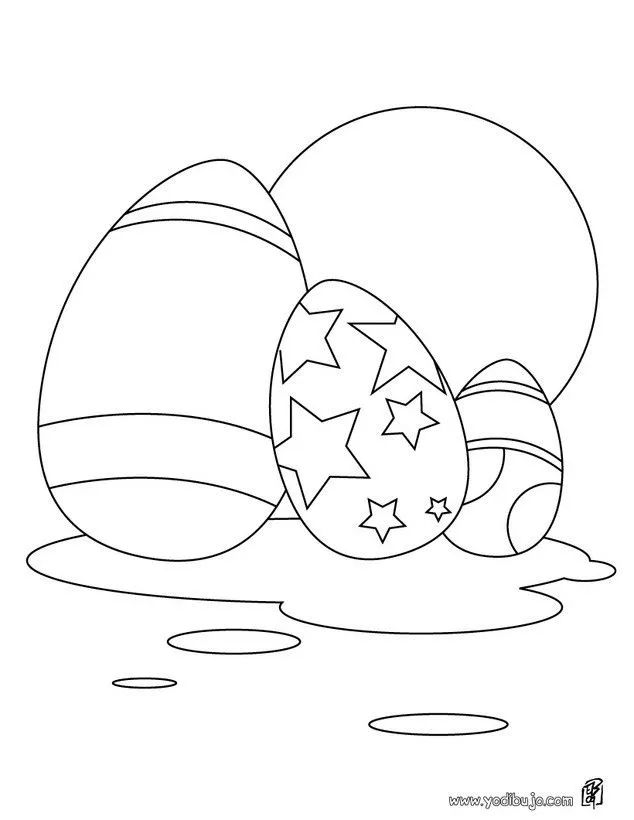 Dibujos para colorear HUEVOS DE PASCUA, Surtido de Huevos de ...