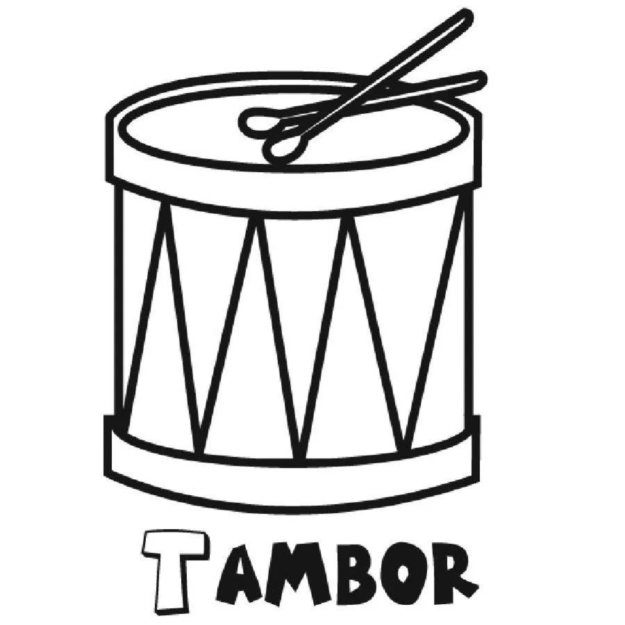 Dibujos para colorear de instrumentos de música