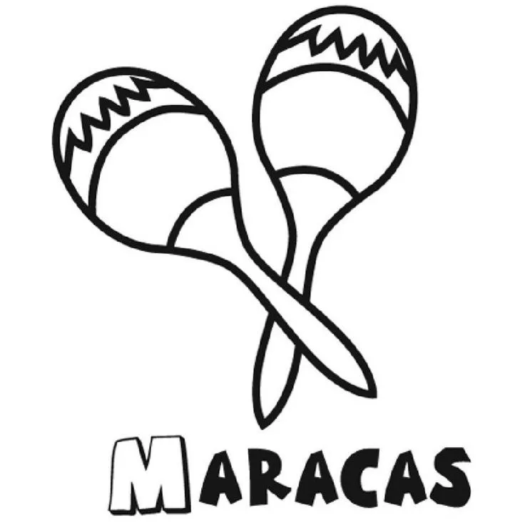 Dibujos para colorear de instrumentos de música | Dibujos de instrumentos  musicales, Imagenes de instrumentos musicales, Maracas dibujo