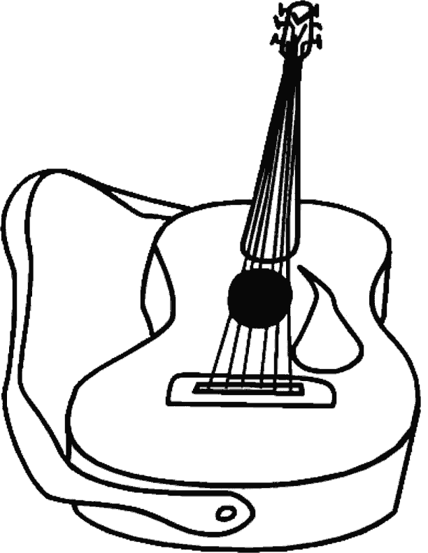 Dibujos para colorear de Instrumentos musicales, Plantillas para ...