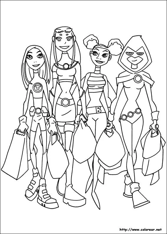 Dibujos para colorear de Los Jóvenes Titanes