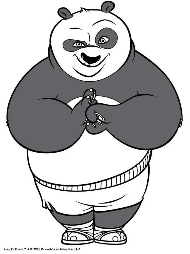 Dibujos para colorear KUNG FU PANDA PELICULA - Po Furioso