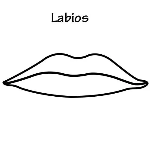 Labios para colorear infantil - Imagui