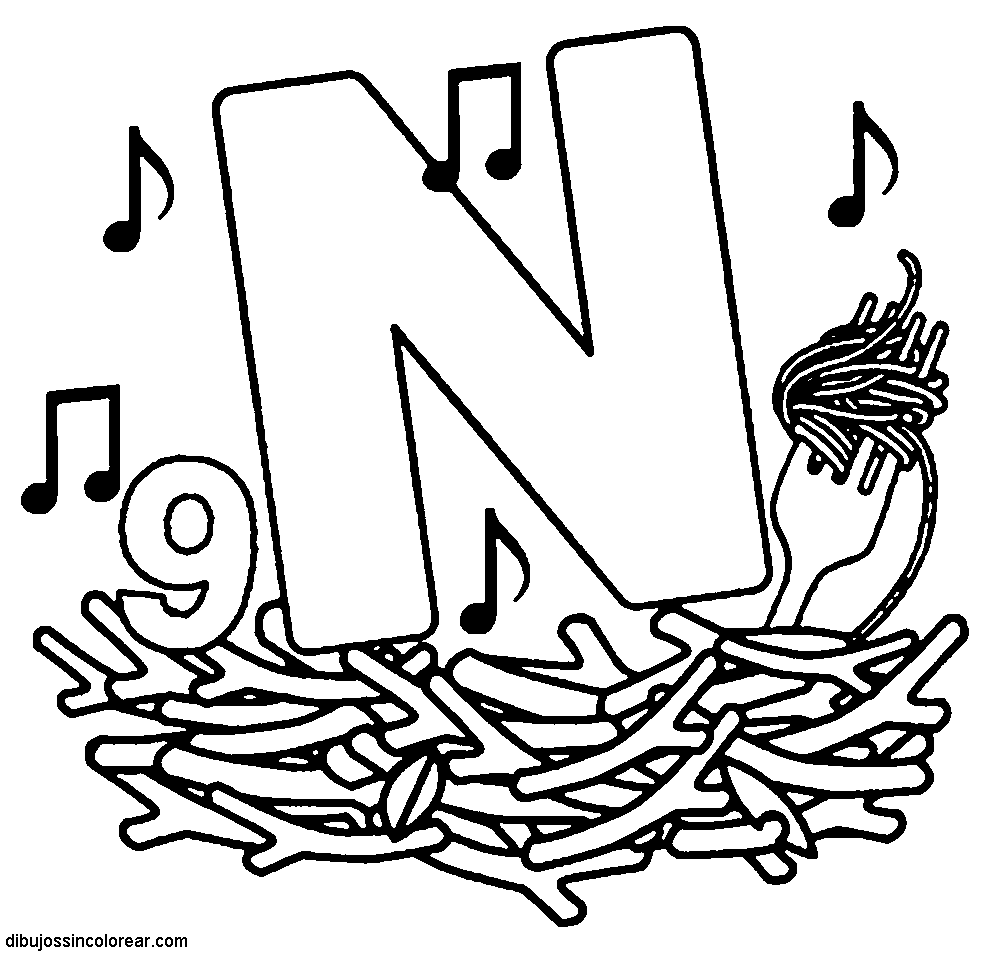 Dibujos Sin Colorear: Letras del Alfabeto para Colorear (K, L, M ...