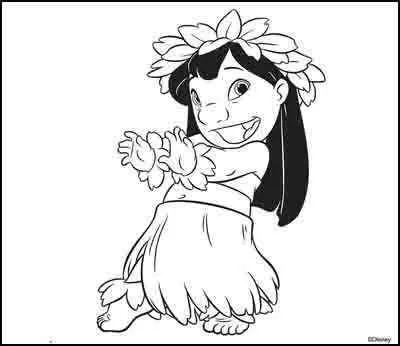 DIBUJOS PARA COLOREAR DE LILO Y STITCH